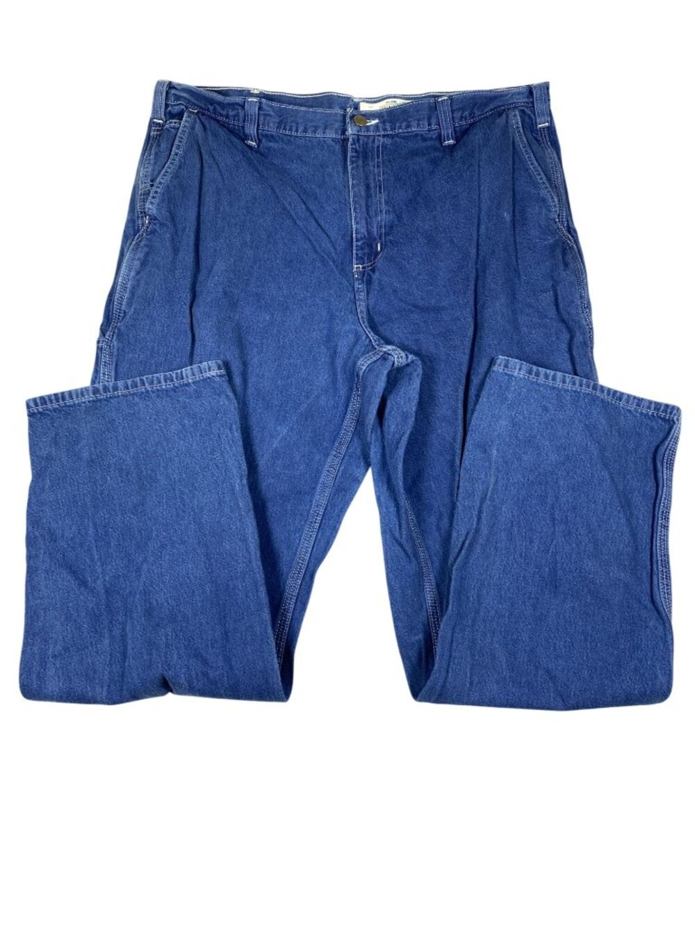 Carhartt B13 DST Mens Jeans 38x32 Blue Denim Dungaree Fit Carpenter Work Pants